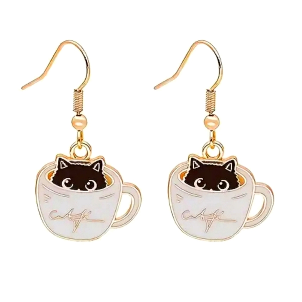 New Cafe Cat Earrings
